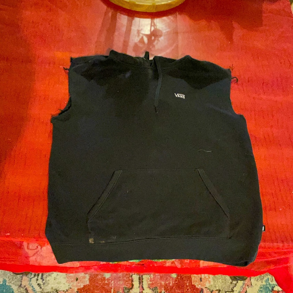 Van x Thrashers cutoff hoodie